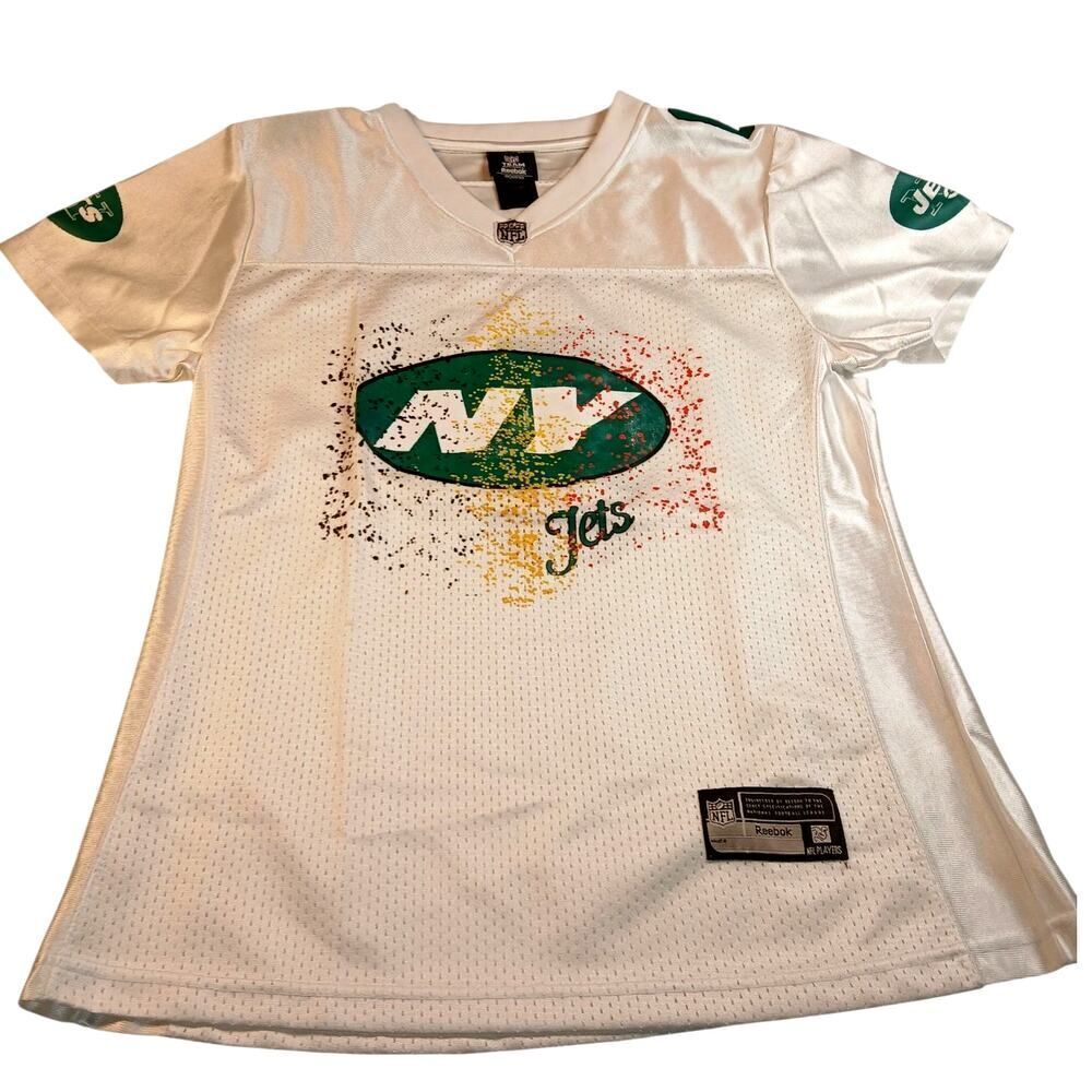 Reebok NY Jets Vintage #6 Sanchez Womens White w/Graphics Football Jersey- SZ XL - Picture 3 of 7